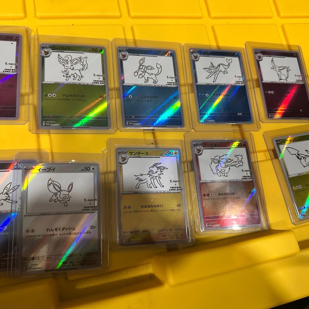 Pokemon Holo Eeveelution Pikachu YuNagaba promo cards